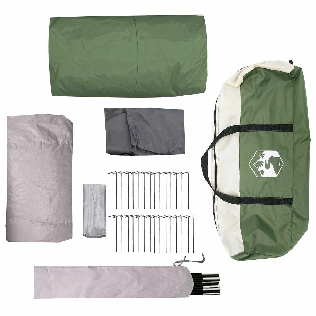 vidaXL Tunneltent Groen 400 x 278 x 182 cm