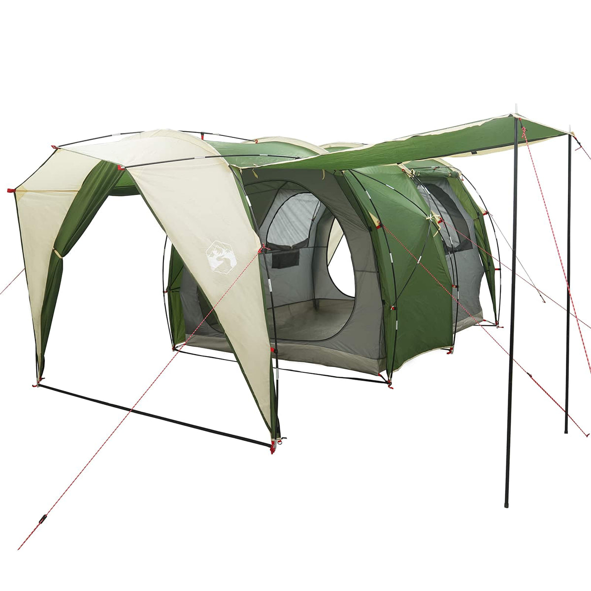 vidaXL Tunneltent Groen 382 x 262 x 214 cm