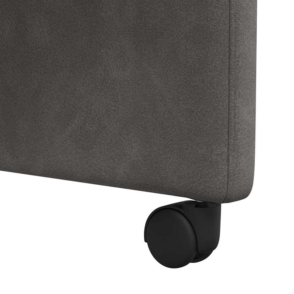 vidaXL Eetstoelen met wiel 2 pcs Grijs 57 x 67 x 95 cm Kunstleer