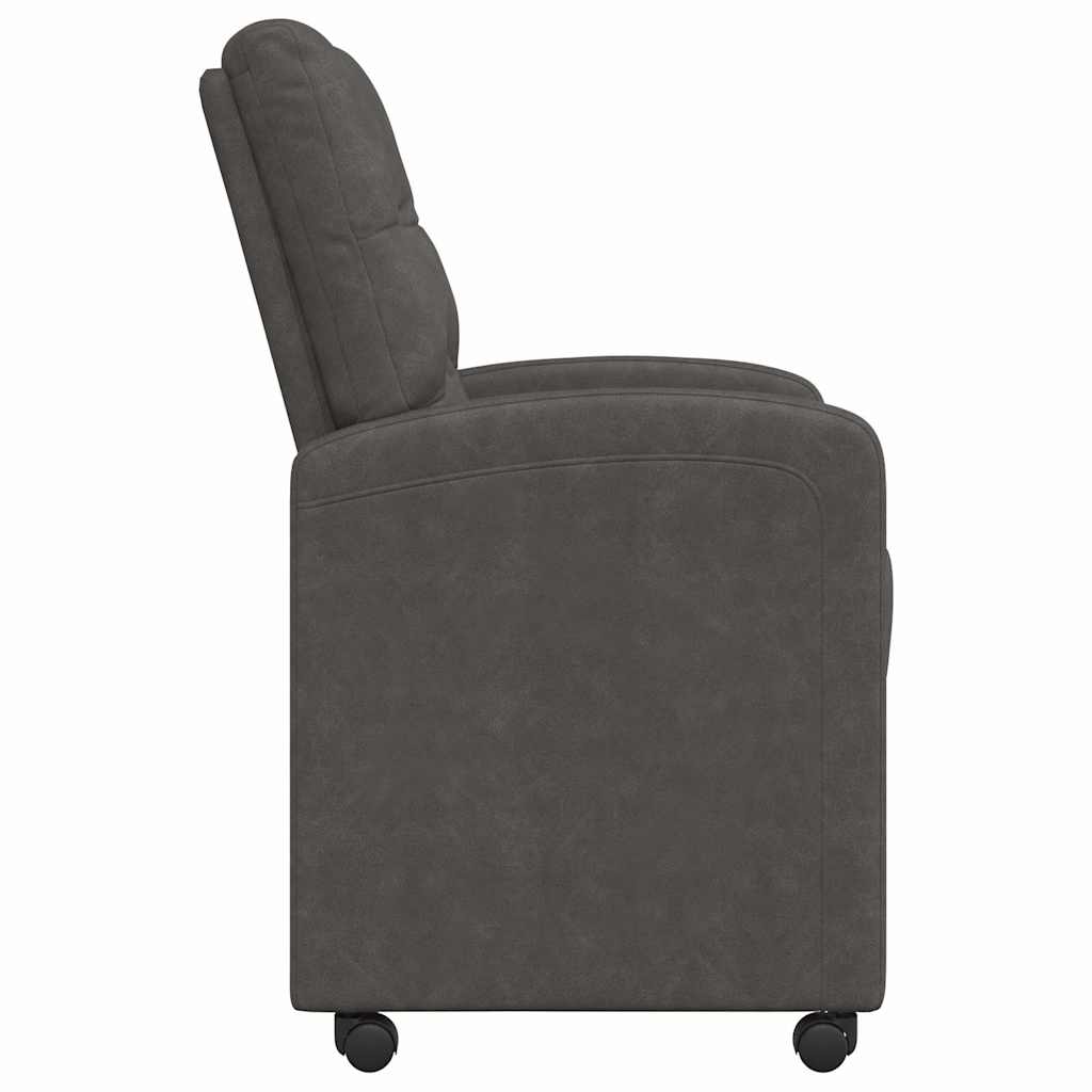 vidaXL Eetstoelen met wielen 2 pcs Zwart 58 x 67 x 97 cm Kunstleer