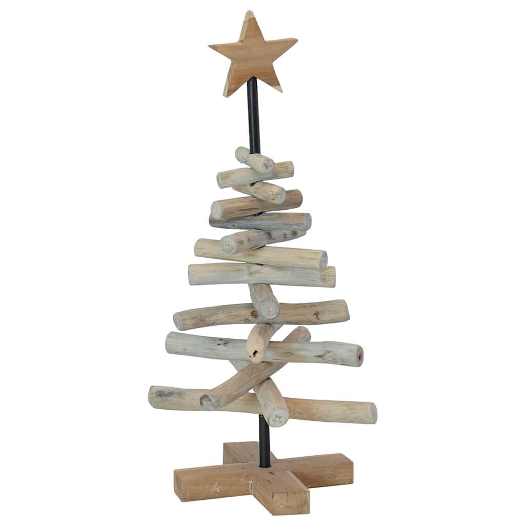 vidaXL Kerstboom met standaard Bruin 60 cm Massief teakhout