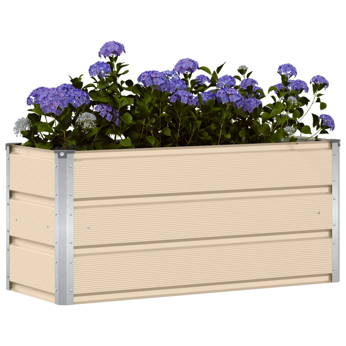 vidaXL Plantenbak Ivoor 160 x 40 x 45 cm Staal