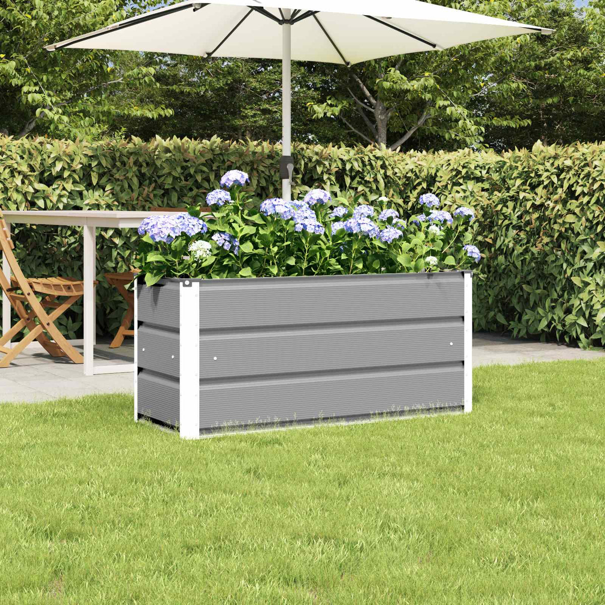 vidaXL Plantenbak Ivoor 160 x 40 x 45 cm Staal