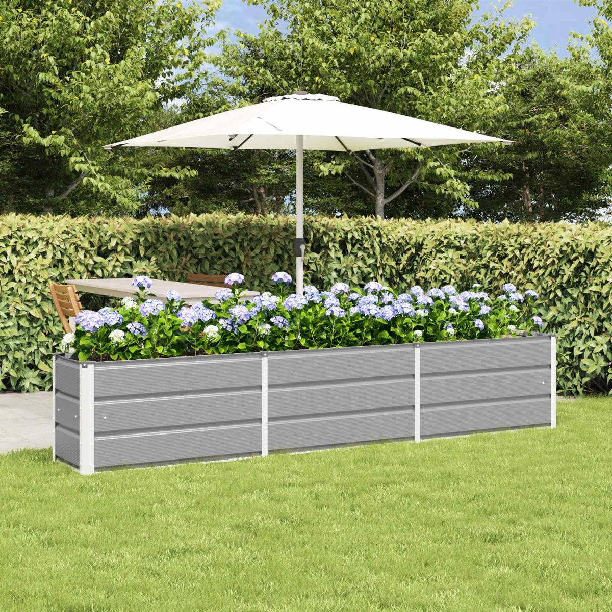 vidaXL Plantenbak Ivoor 160 x 40 x 45 cm Staal
