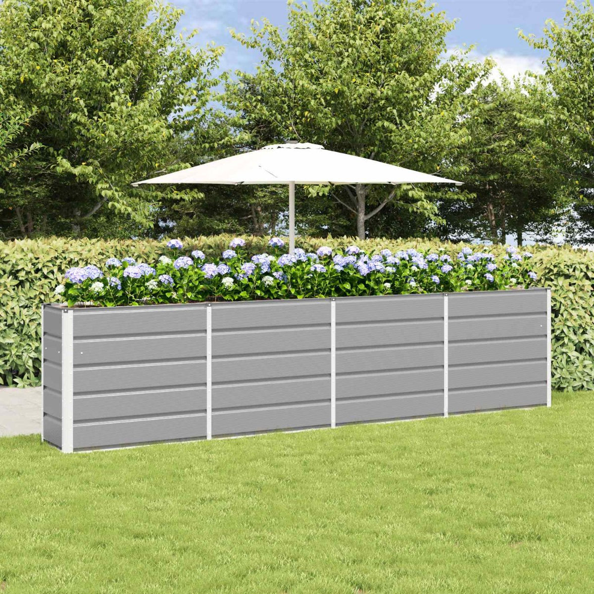 vidaXL Plantenbak Ivoor 160 x 40 x 45 cm Staal