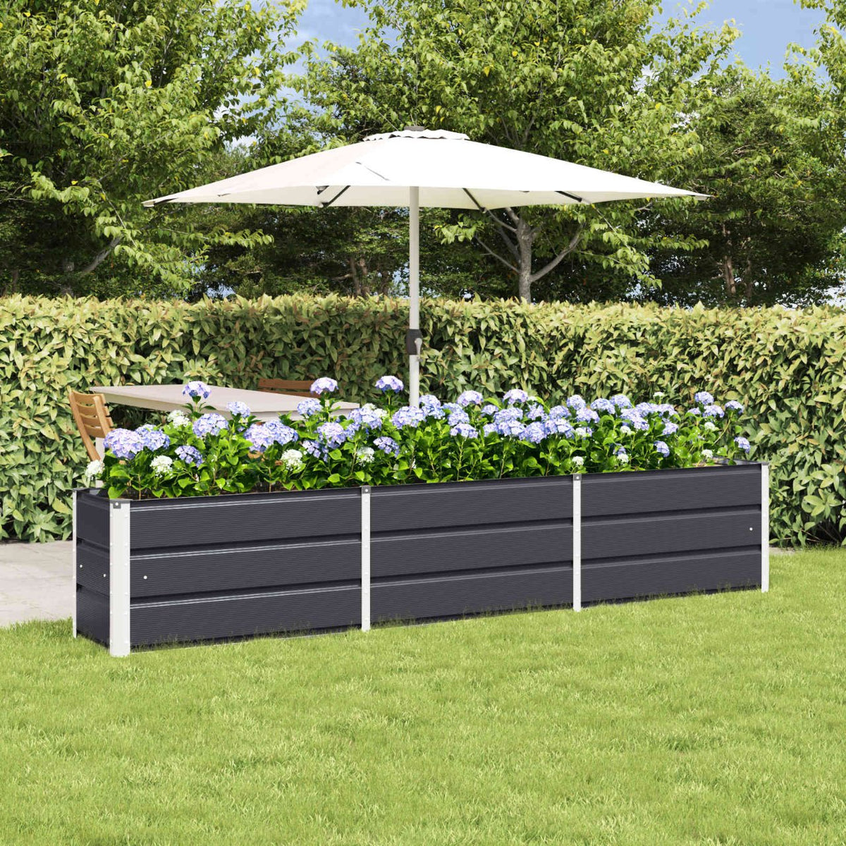 vidaXL Plantenbak Ivoor 160 x 40 x 45 cm Staal