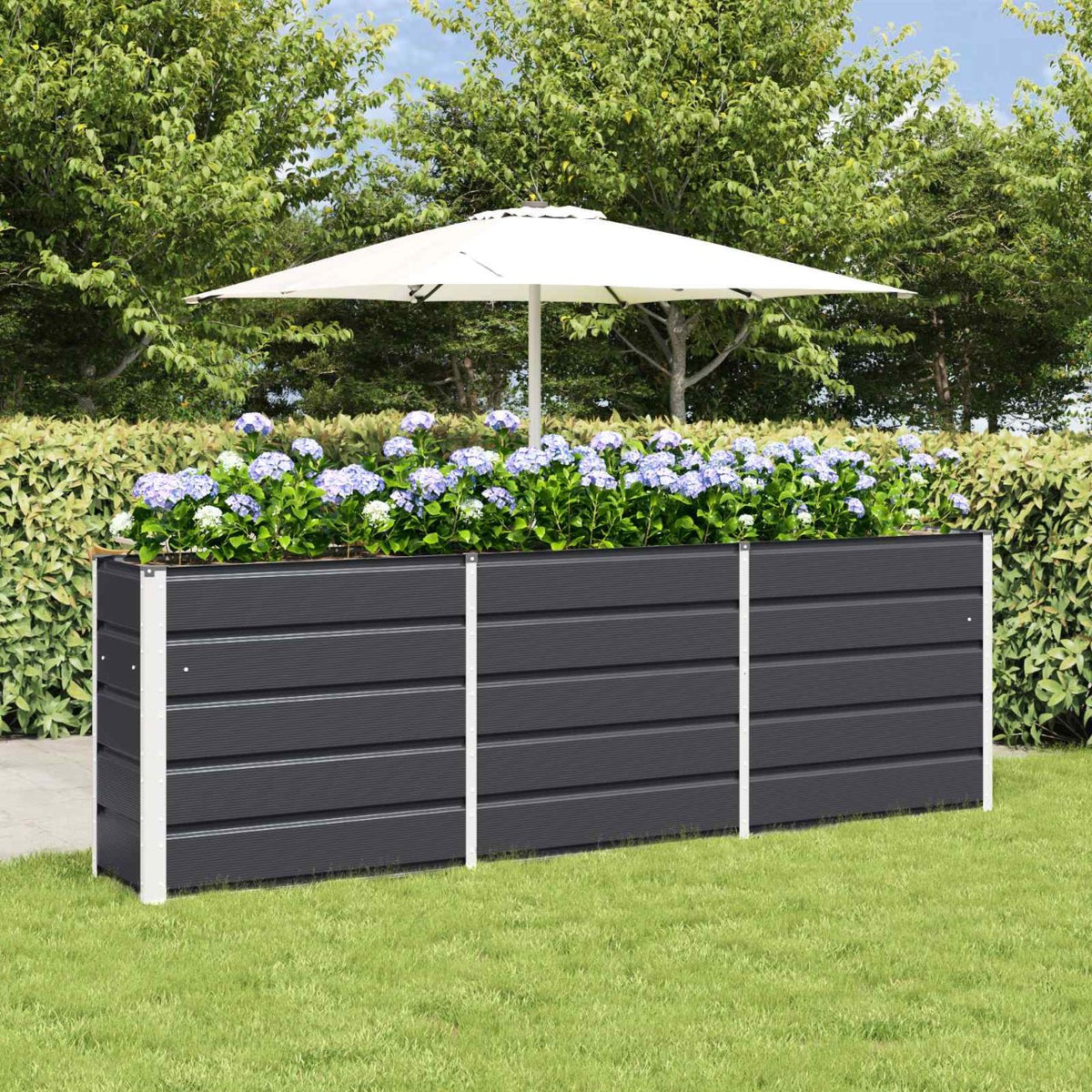 vidaXL Plantenbak Ivoor 160 x 40 x 45 cm Staal