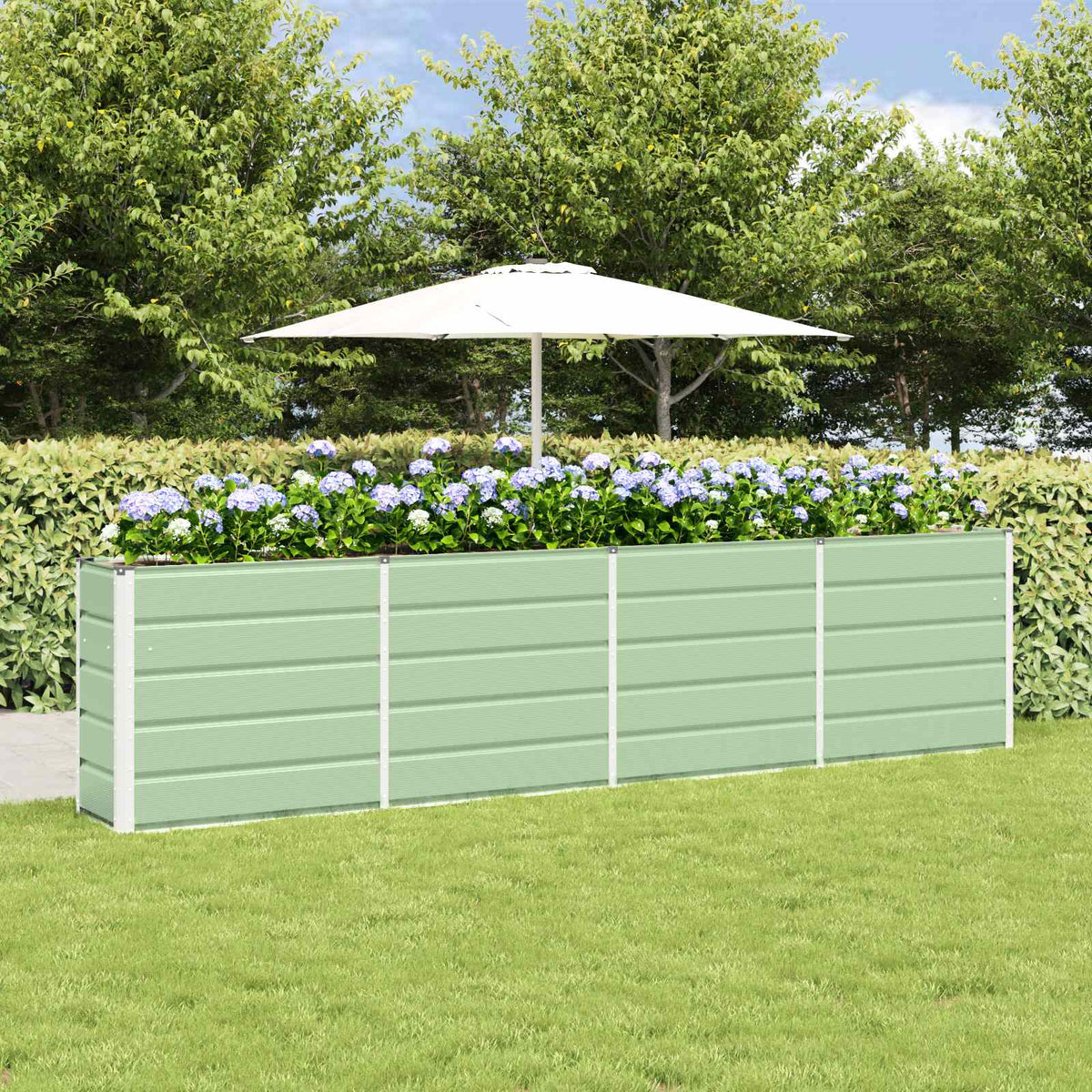 vidaXL Plantenbak Ivoor 160 x 40 x 45 cm Staal