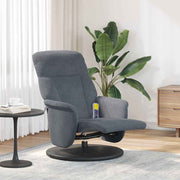 vidaXL Massage Recliner Stoel Donkergrijs 91 x 71 x 105.5 cm Fluweel
