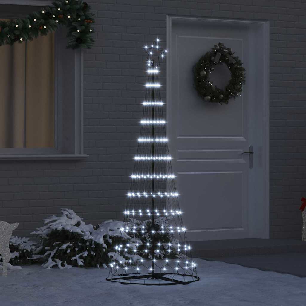 vidaXL LED Kerstboom met 230 LED met standaard Warmwit 184.5 cm Metaal