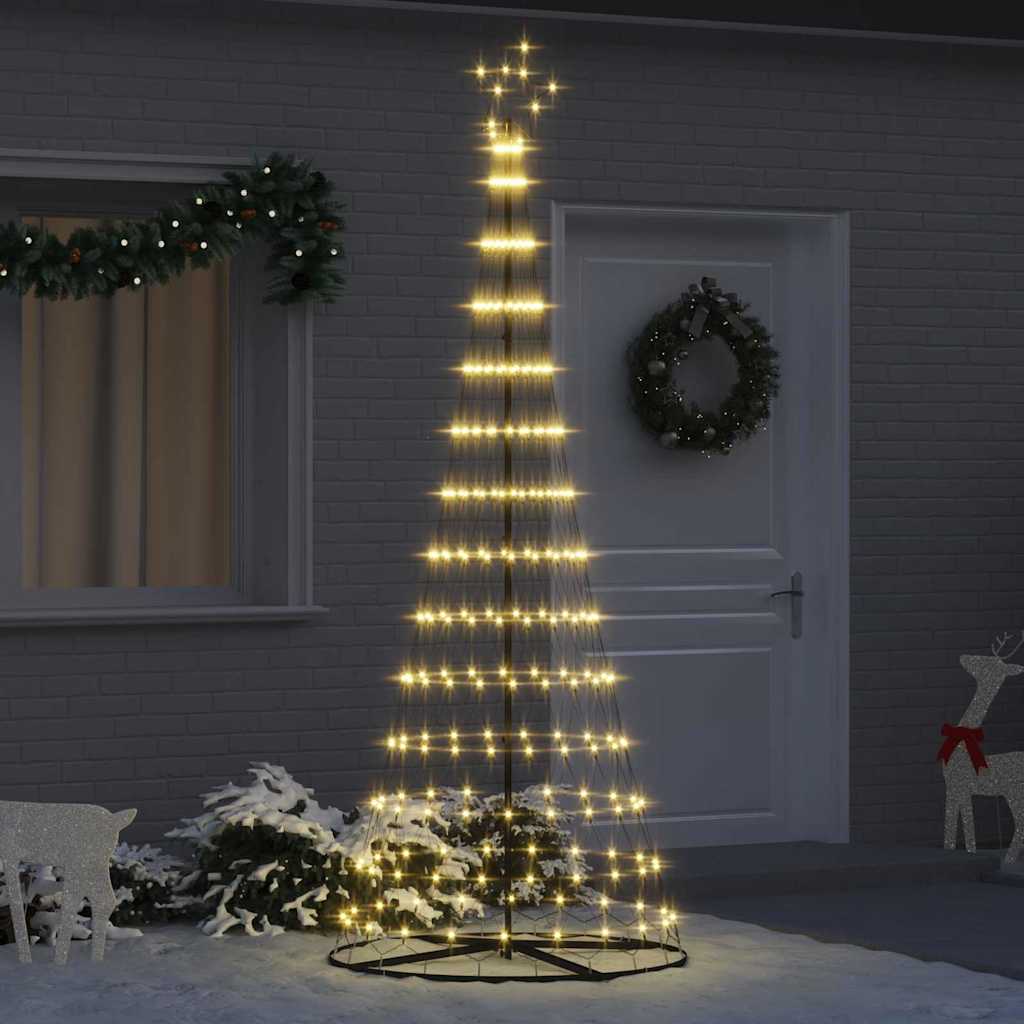 vidaXL LED Kerstboom met 230 LED met standaard Warmwit 184.5 cm Metaal