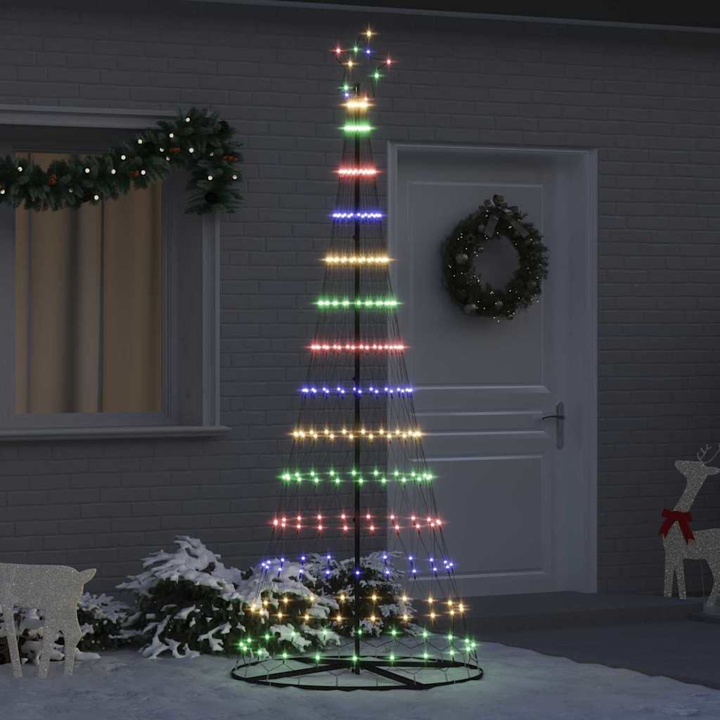 vidaXL LED Kerstboom met 230 LED met standaard Warmwit 184.5 cm Metaal