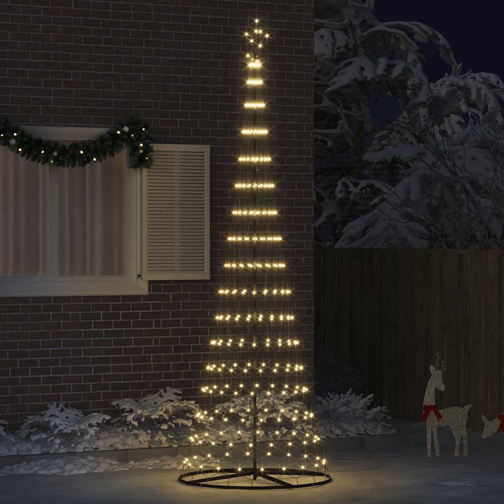 vidaXL LED Kerstboom met 230 LED met standaard Warmwit 184.5 cm Metaal