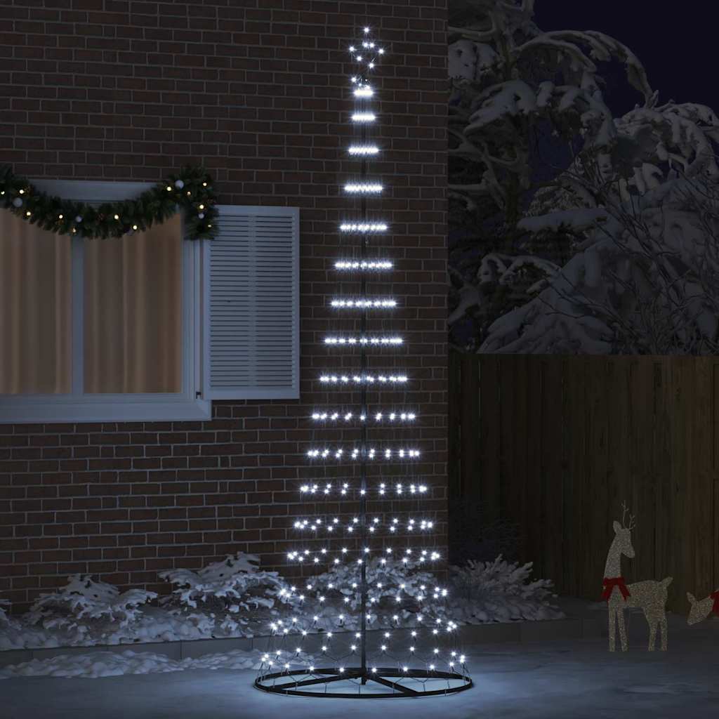 vidaXL LED Kerstboom met 230 LED met standaard Warmwit 184.5 cm Metaal