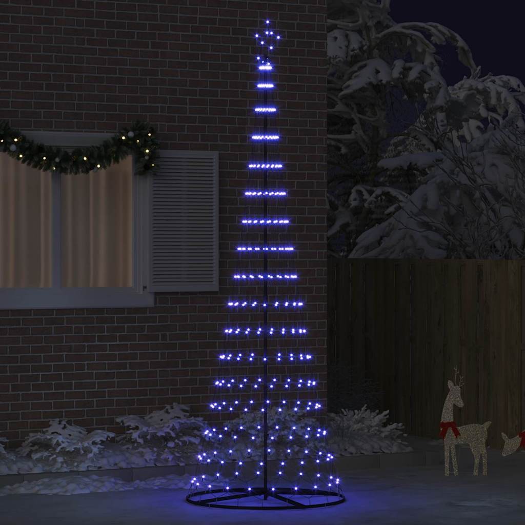 vidaXL LED Kerstboom met 230 LED met standaard Warmwit 184.5 cm Metaal