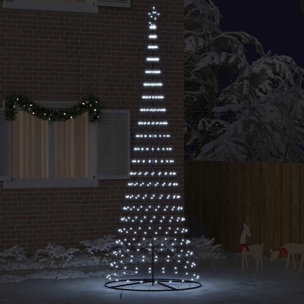 vidaXL LED Kerstboom met 230 LED met standaard Warmwit 184.5 cm Metaal