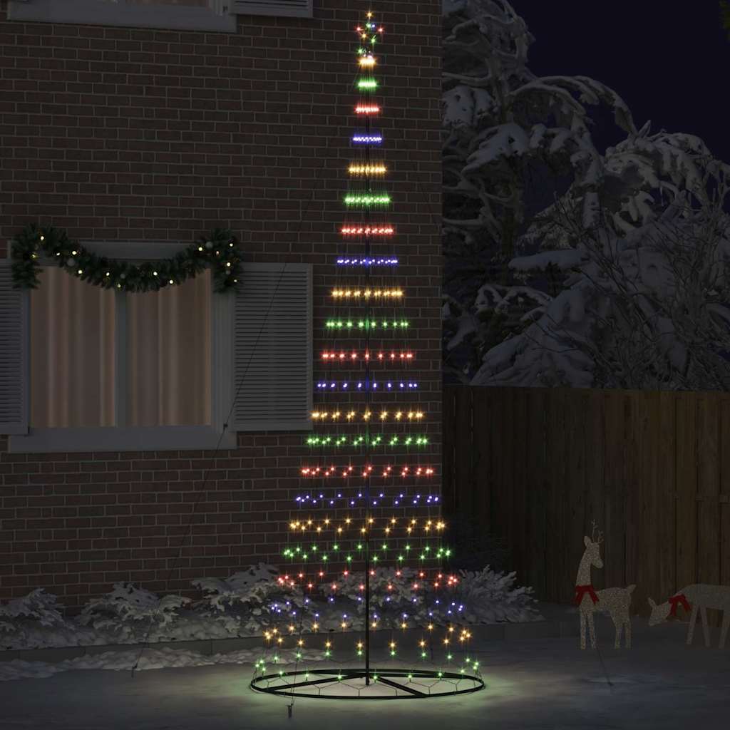 vidaXL LED Kerstboom met 230 LED met standaard Warmwit 184.5 cm Metaal