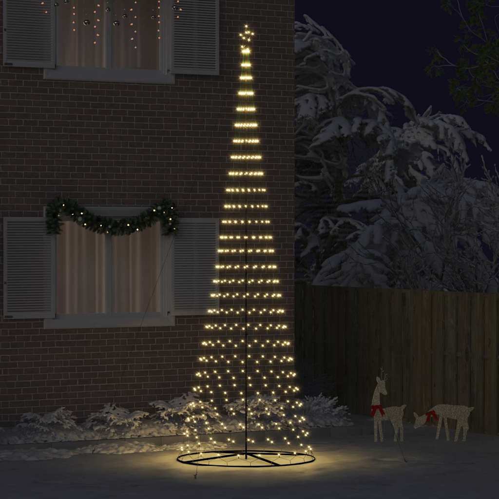vidaXL LED Kerstboom met 230 LED met standaard Warmwit 184.5 cm Metaal