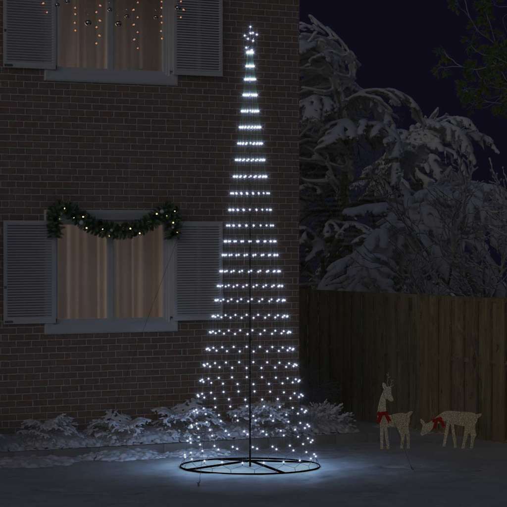 vidaXL LED Kerstboom met 230 LED met standaard Warmwit 184.5 cm Metaal