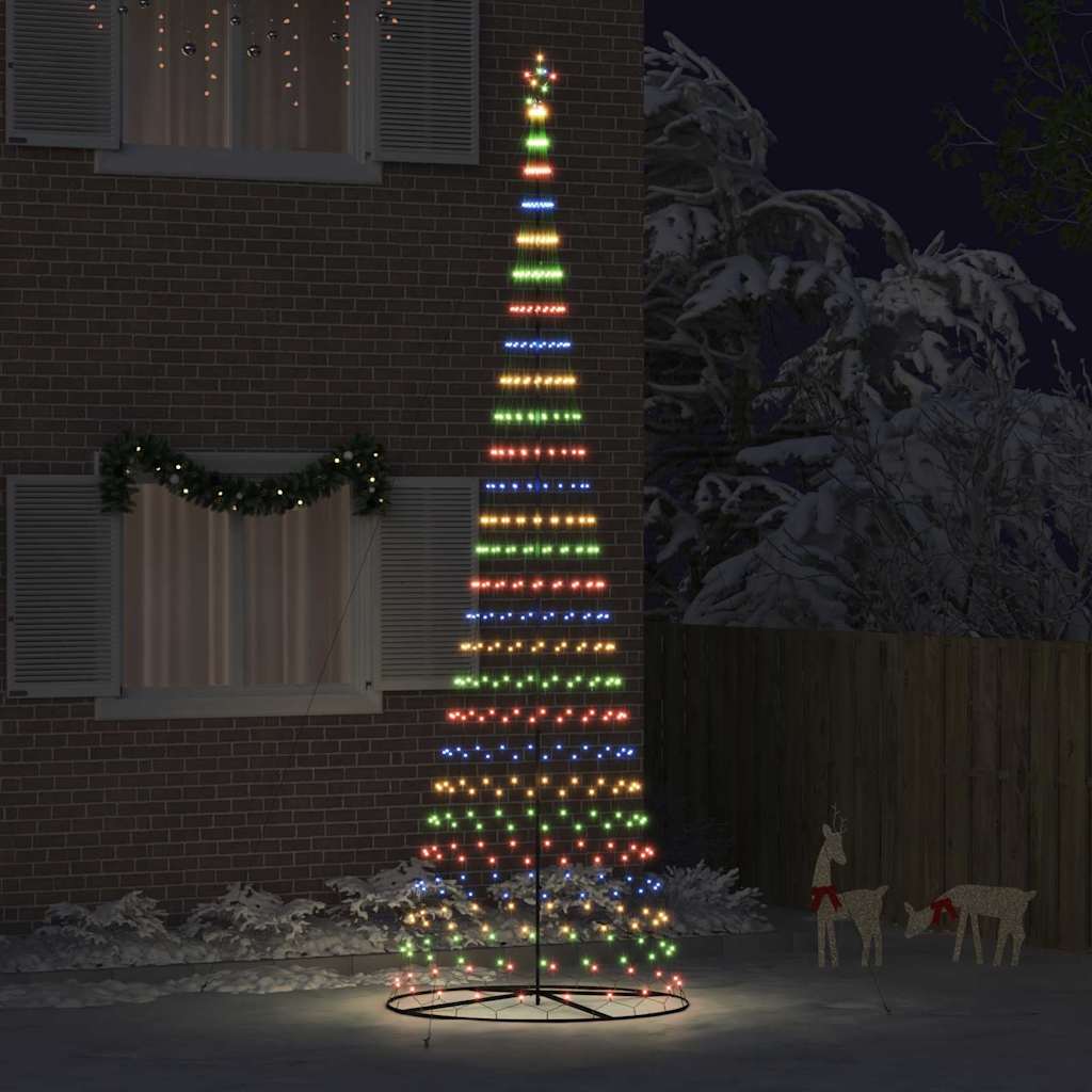 vidaXL LED Kerstboom met 230 LED met standaard Warmwit 184.5 cm Metaal