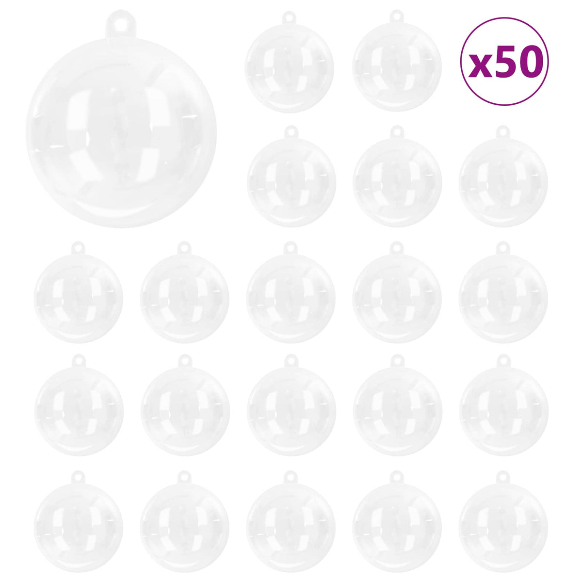 vidaXL Kerstbal Set 50 pcs Ø 5 cm