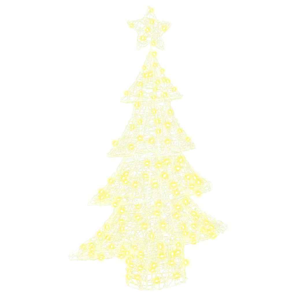vidaXL Kerstboom met 100 LED Warmwit 120 cm Acryl