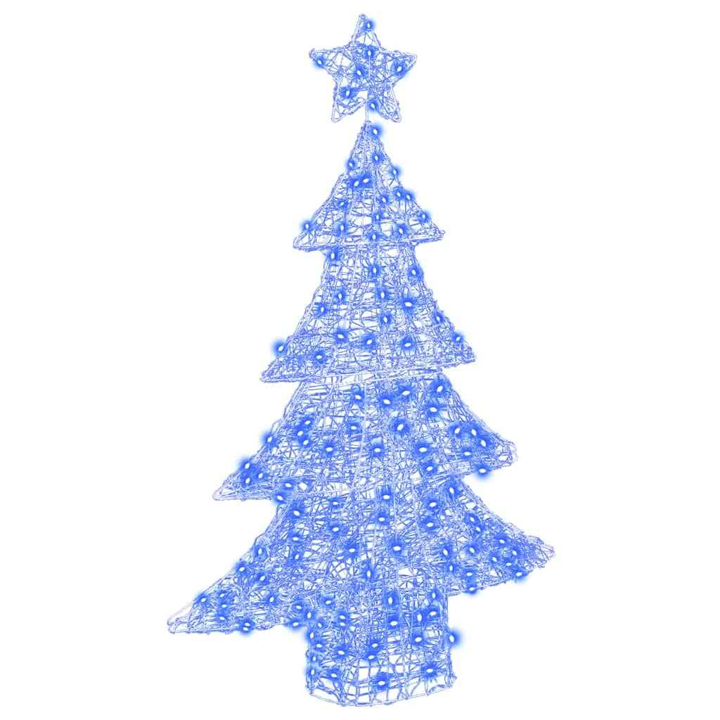 vidaXL Kerstboom met 100 LED Warmwit 120 cm Acryl