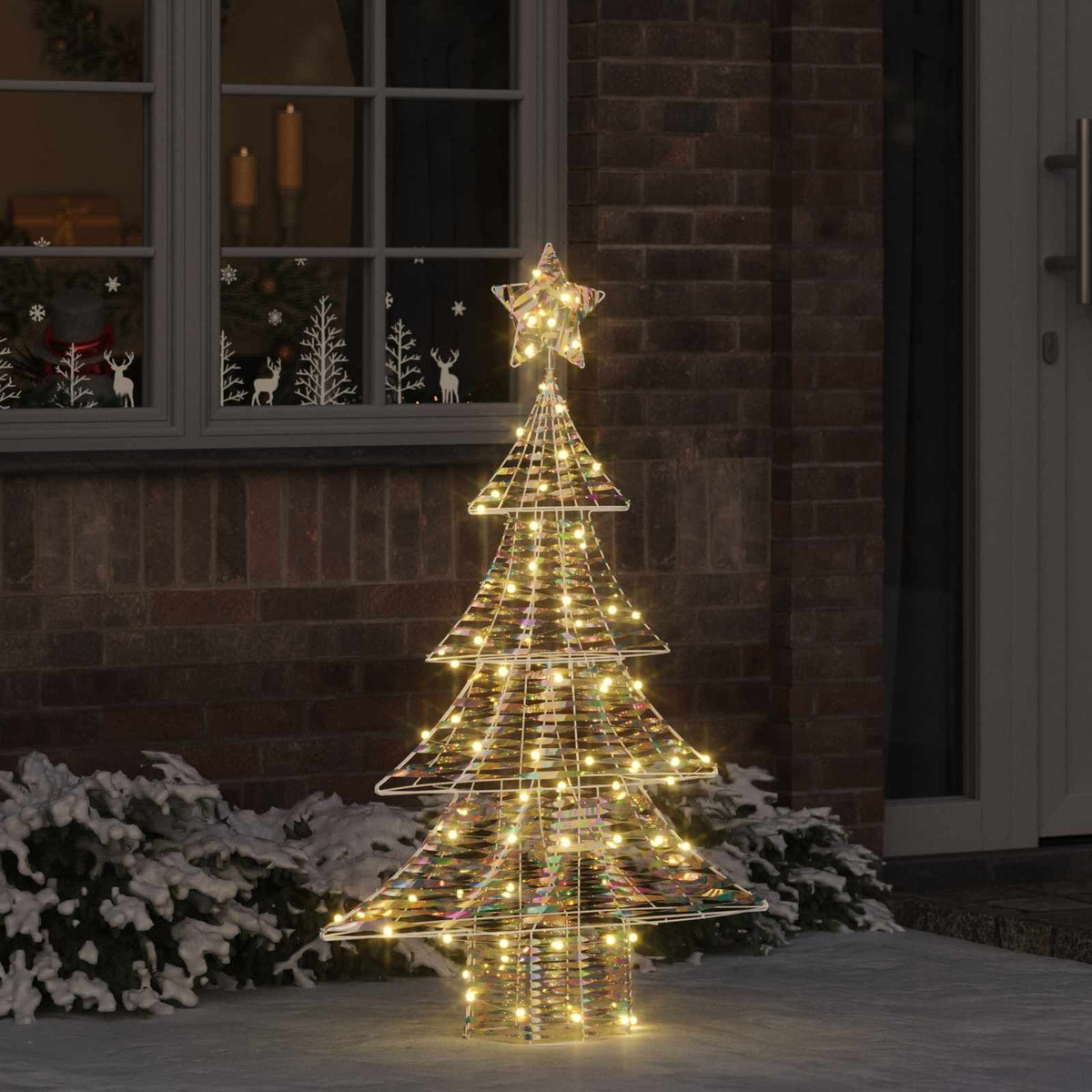 vidaXL Kerstboom met 120 LED Warmwit 120 cm PET