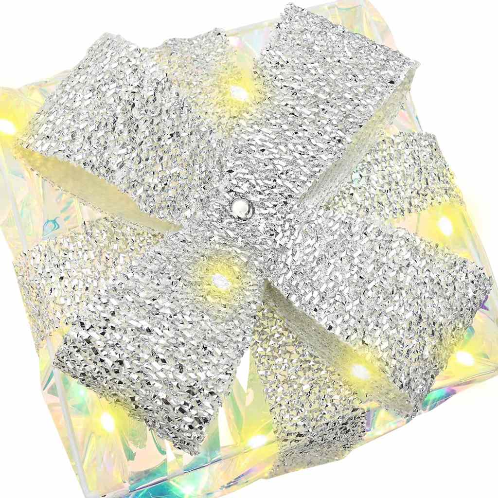 vidaXL Cadeau Doos met 60 LED 3 pcs Warmwit 20 x 20 x 20 cm PET