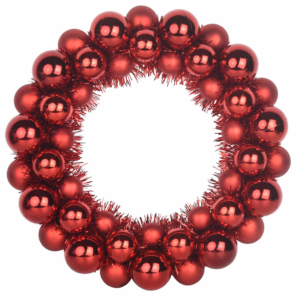 vidaXL Kerstbal Kransen 2 pcs Rood 33 x 33 x 7 cm Polystyreen