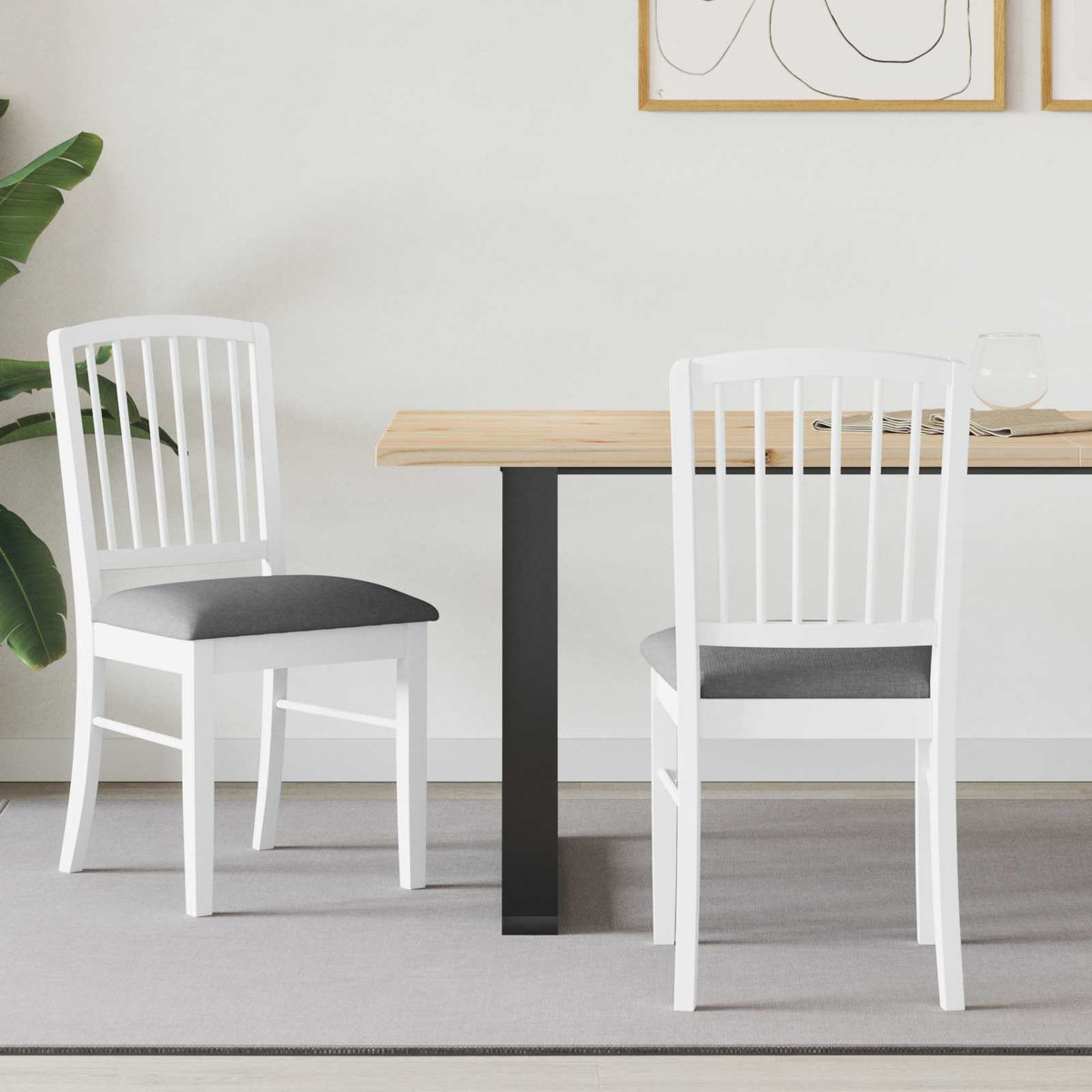 vidaXL Eettafelstoelen 2 pcs Licht Bruin 50 x 52,5 x 91 cm