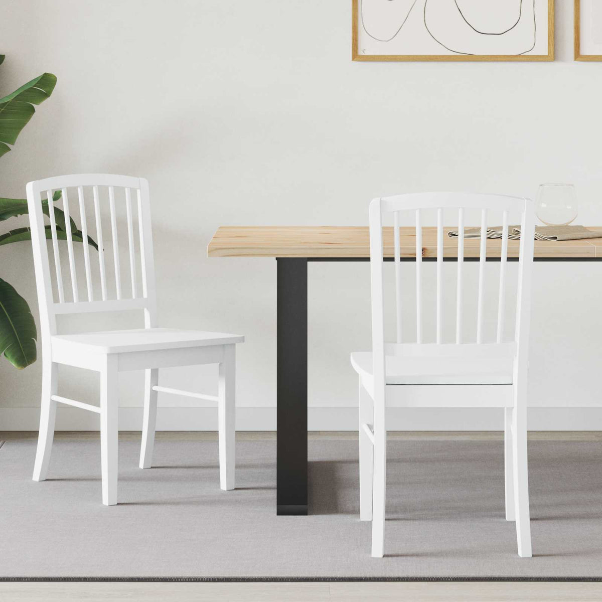 vidaXL Eettafelstoelen 2 pcs Licht Bruin 50 x 52,5 x 91 cm