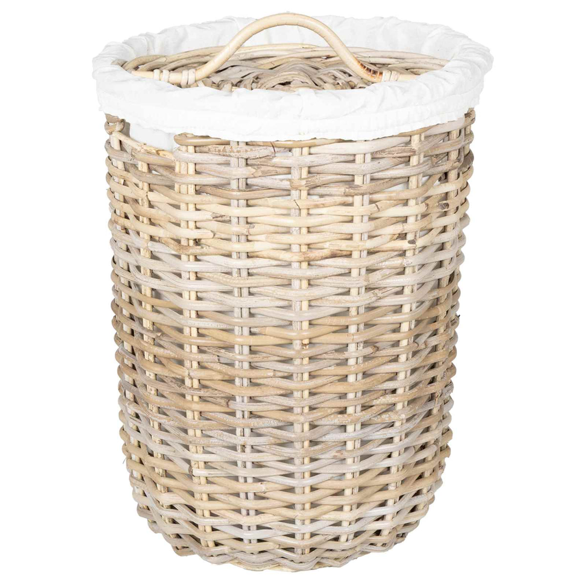 vidaXL Wasmand met deksel 2 pcs Kubu grijs Kubu Rattan