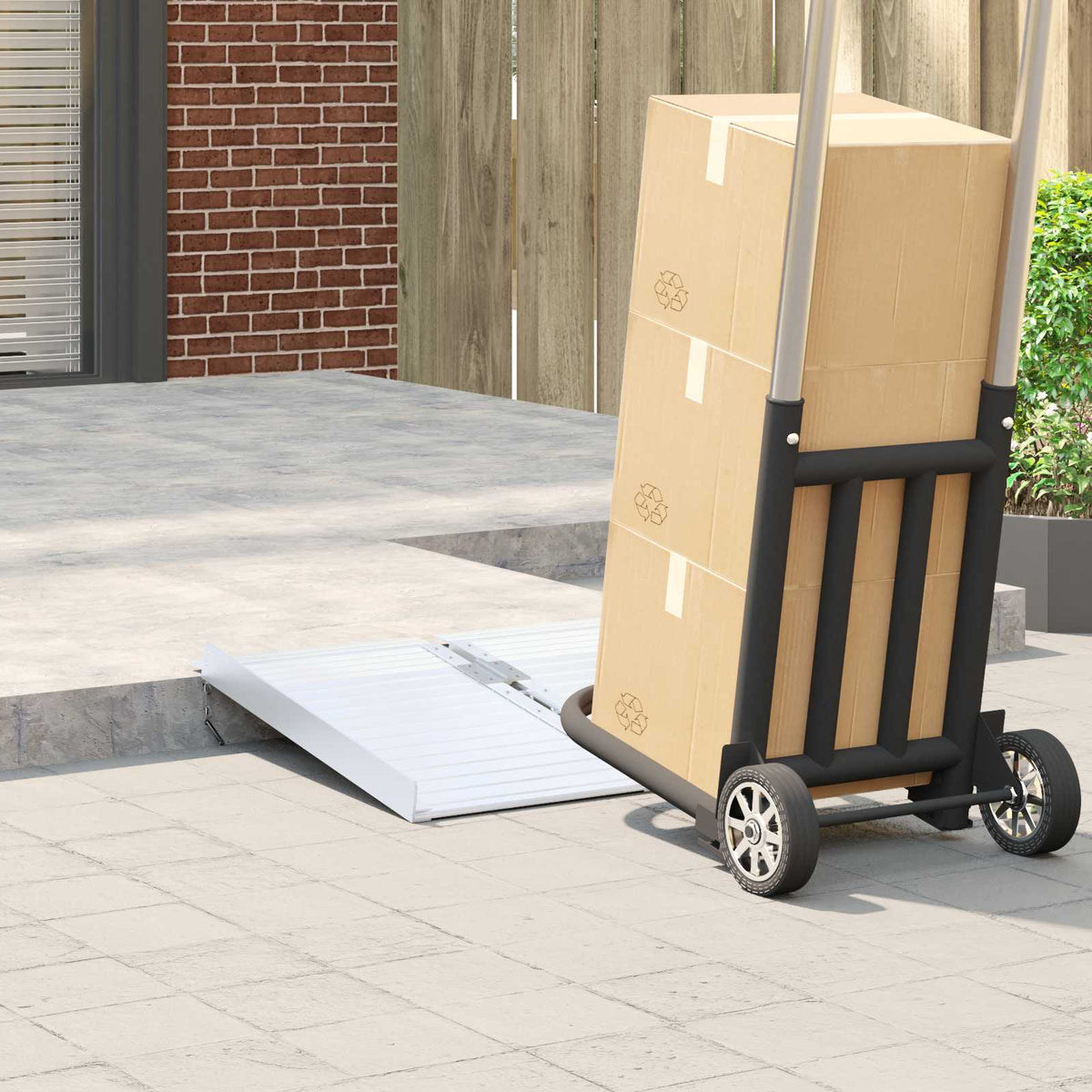 vidaXL Rolstoelhelling Zilver 62 x 73 x 5 cm Aluminium