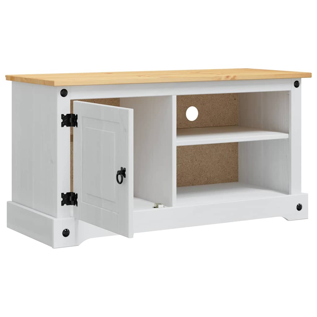 vidaXL TV-kast Corona Wit 100 x 40 x 52 cm Massief grenenhout