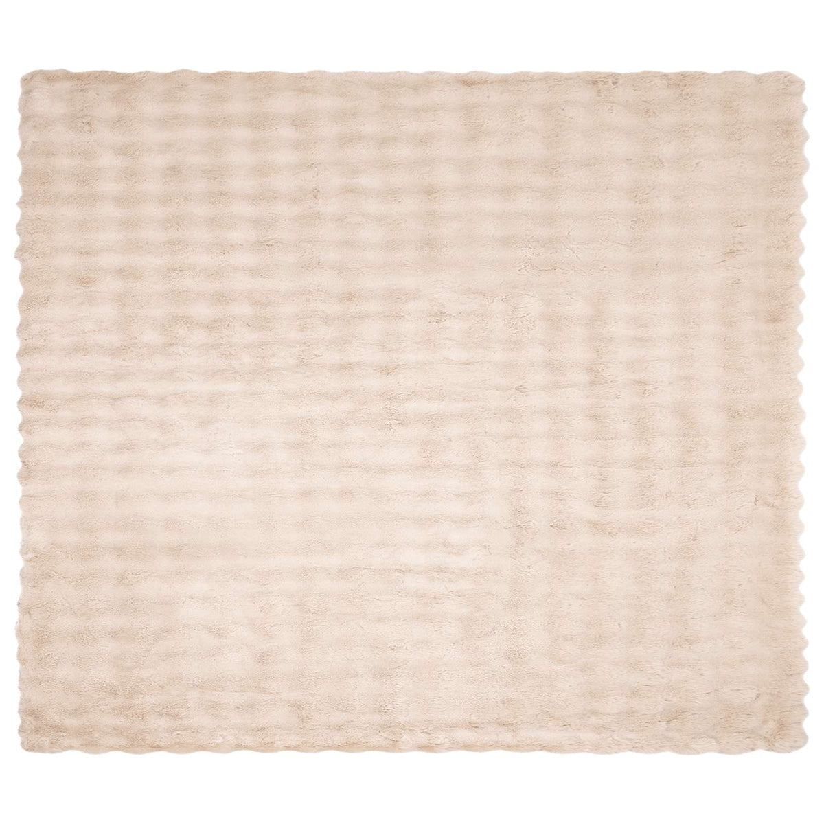 vidaXL Neppels Konijnenbont Deken 4 pcs Beige 130 x 150 cm Polyester