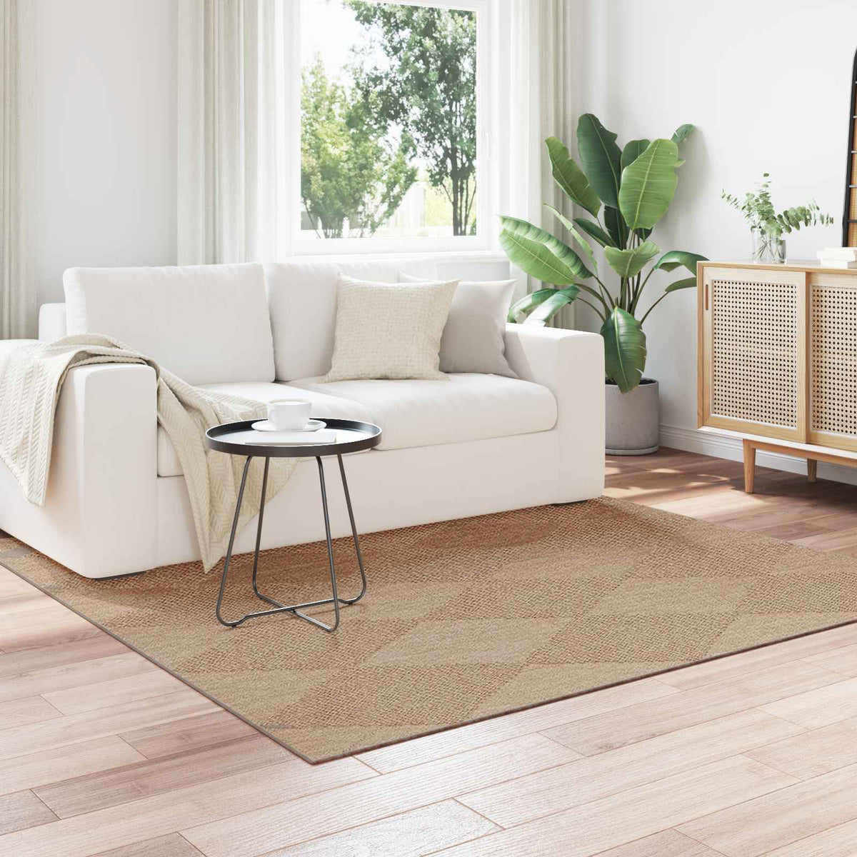 vidaXL Vloerkleden Rechthoekig Naturel 150 x 80 cm