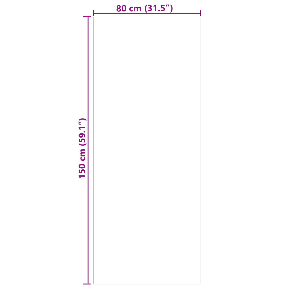 vidaXL Vloerkleden Rechthoekig Crème 150 x 80 cm