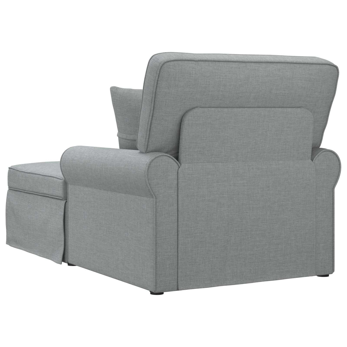 vidaXL Chaise Lounge met Rok Lichtgrijs 91 x 157 x 91 cm Stof