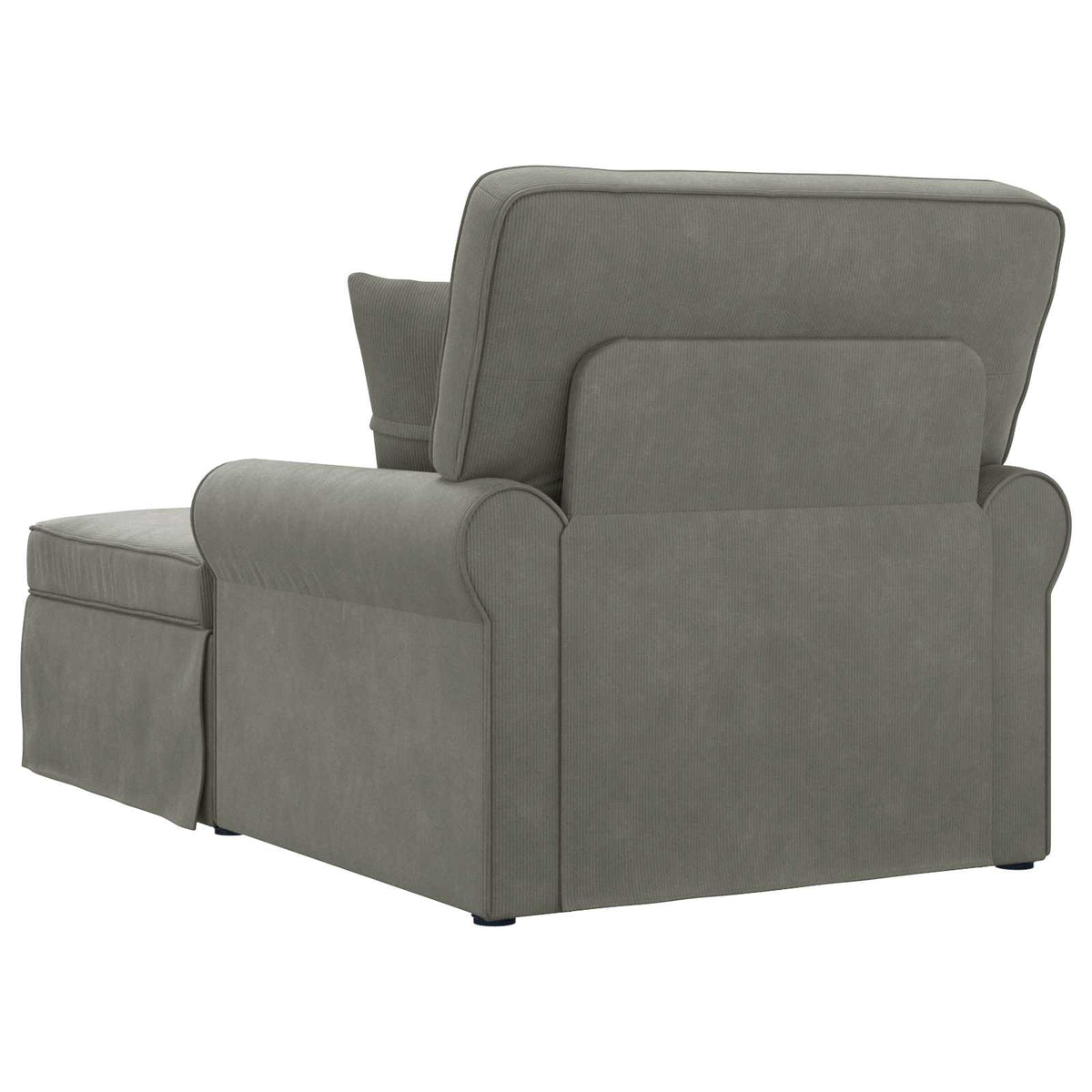 vidaXL Chaise Lounge met Rok met kussen Lichtgrijs 91 x 157 x 91 cm