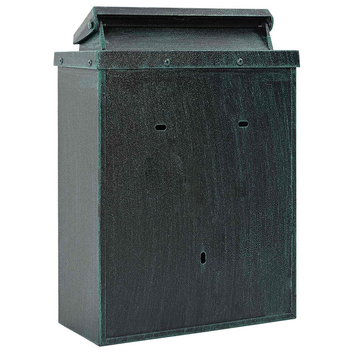 vidaXL Wandgemonteerde brievenbus met opslag Zwart 29 x 13 x 41 cm