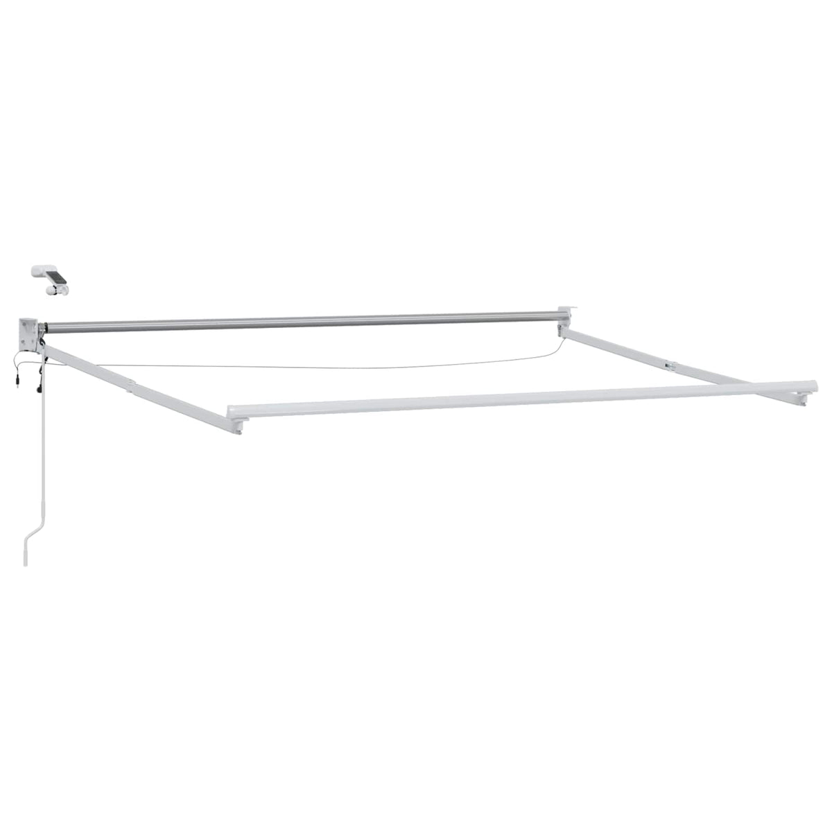 vidaXL Elektrisch uitschuifbaar zonnescherm frame Wit 2,5 x 2 m