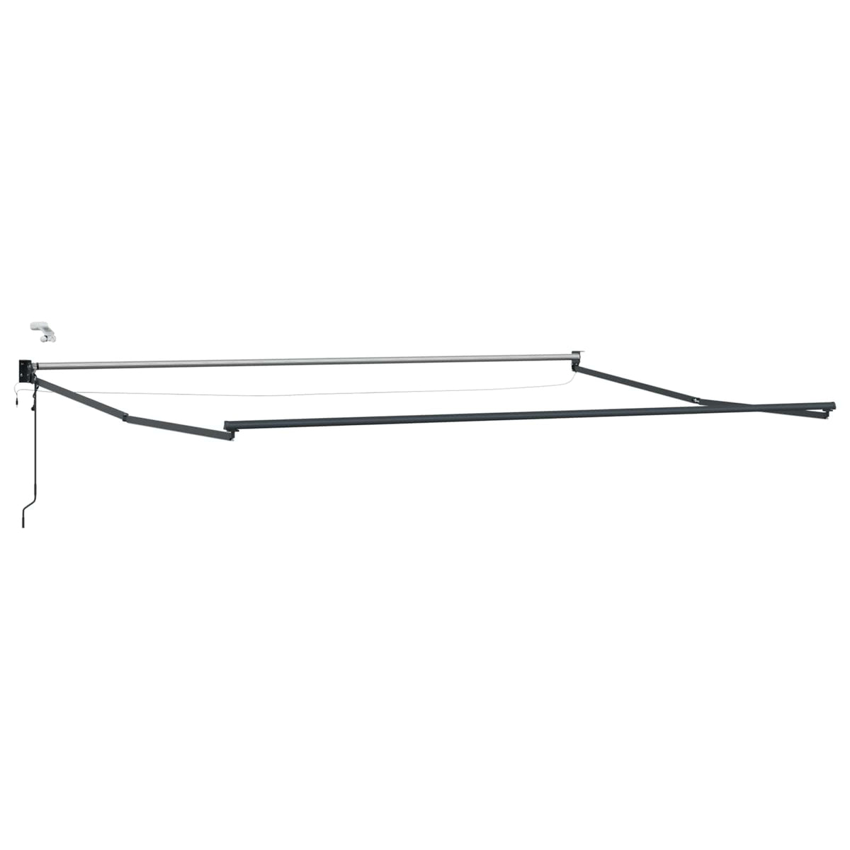 vidaXL Elektrisch uitschuifbaar zonnescherm frame Wit 2,5 x 2 m