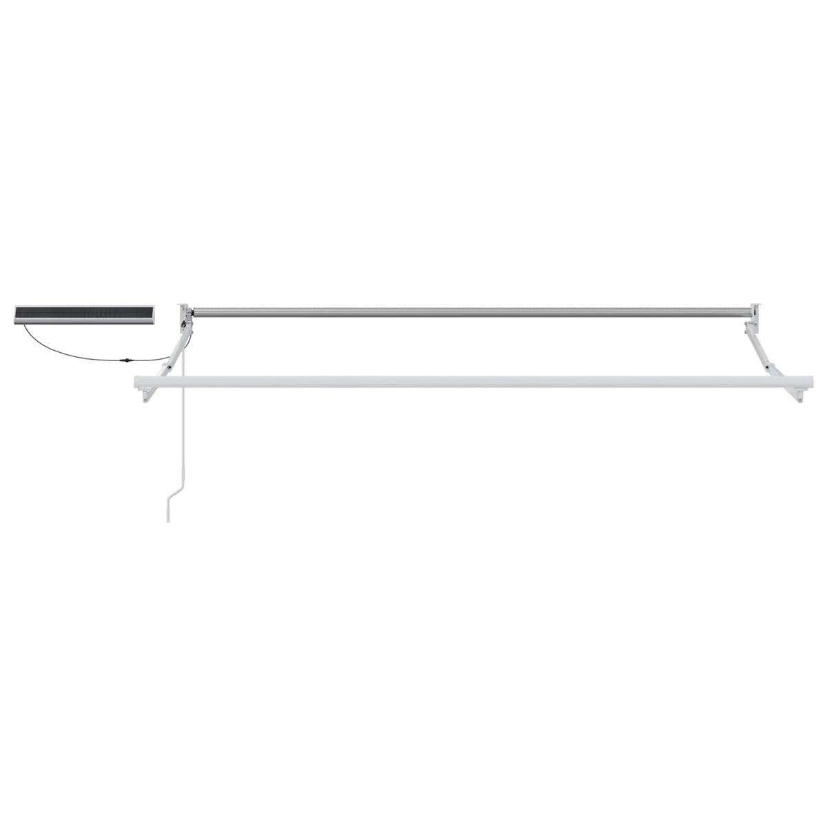 vidaXL Elektrisch uitschuifbaar zonnescherm frame Wit 2,5 x 2 m Staal