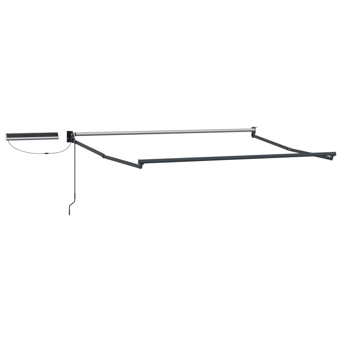 vidaXL Elektrisch uitschuifbaar zonnescherm frame Wit 2,5 x 2 m Staal