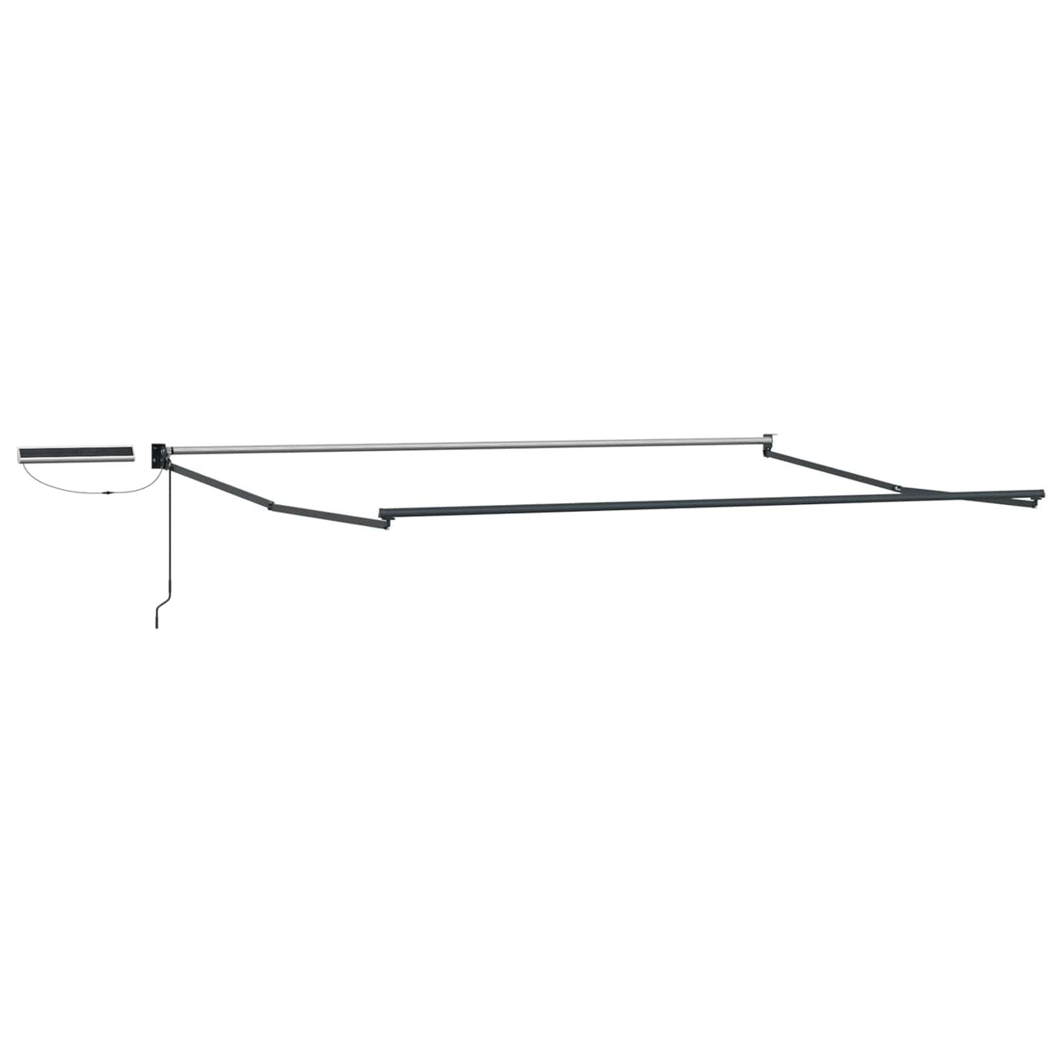 vidaXL Elektrisch uitschuifbaar zonnescherm frame Wit 2,5 x 2 m Staal