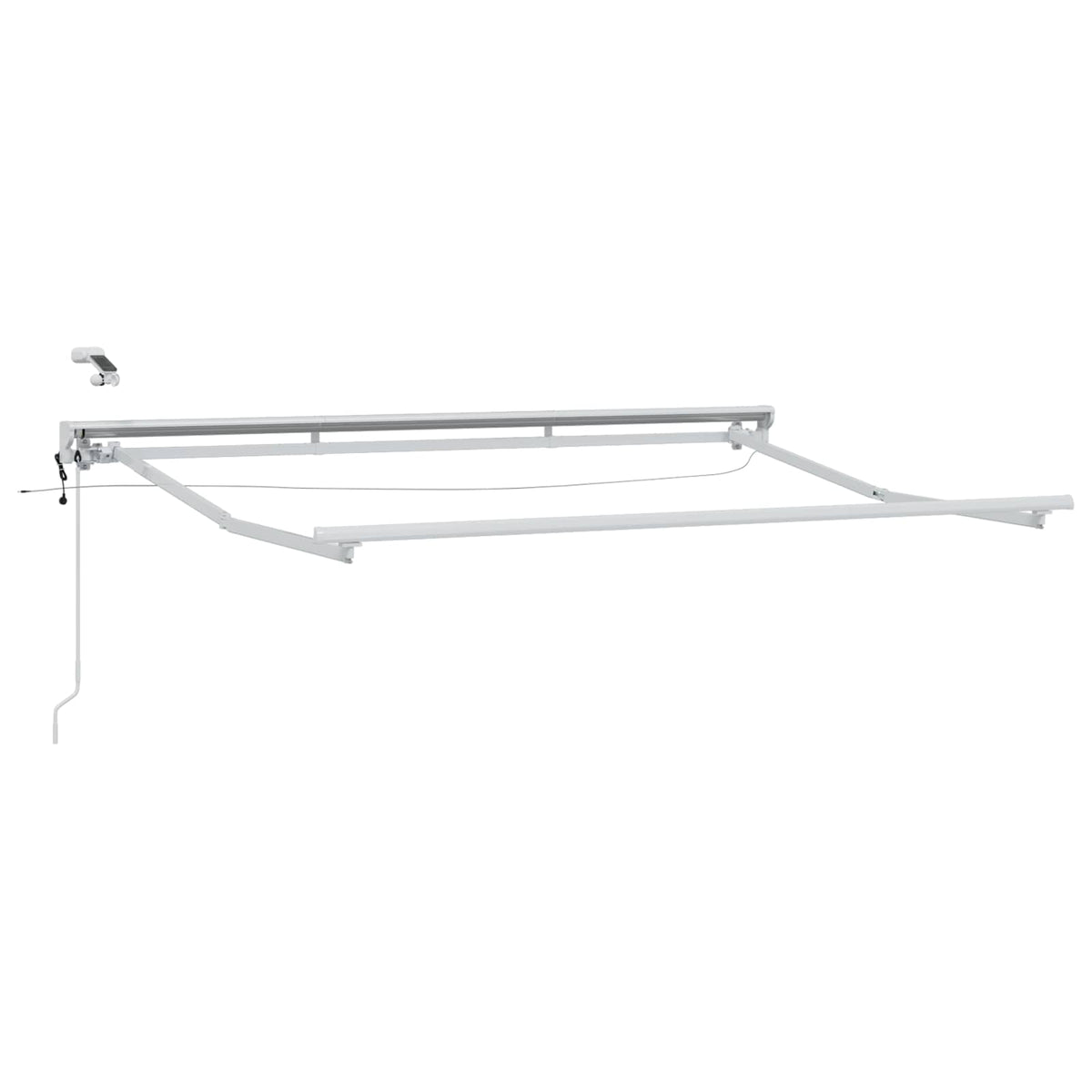 vidaXL Elektrisch Zonnescherm Frame met LED's Wit 2,5 x 2 m Aluminium