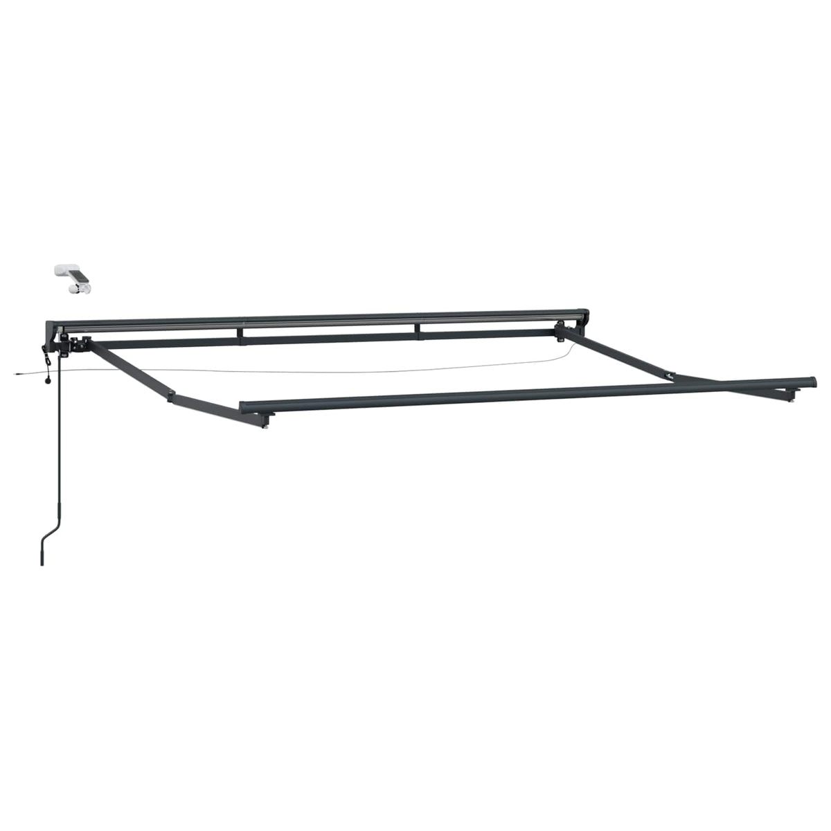 vidaXL Elektrisch Zonnescherm Frame met LED's Wit 2,5 x 2 m Aluminium