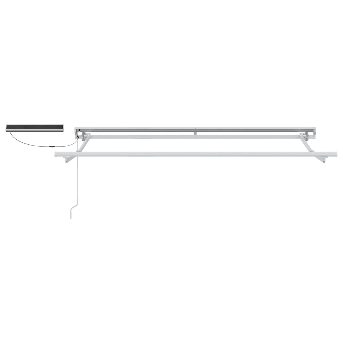 vidaXL Elektrisch uitschuifbaar zonnescherm frame Wit 2,5 x 2 m Staal