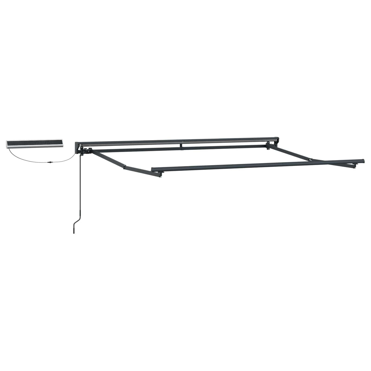 vidaXL Elektrisch uitschuifbaar zonnescherm frame Wit 2,5 x 2 m Staal